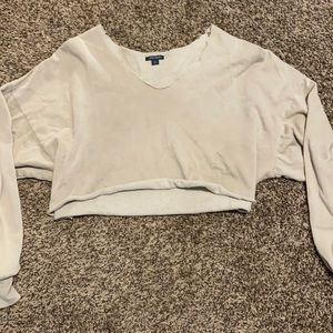 Beige off the shoulder light sweater